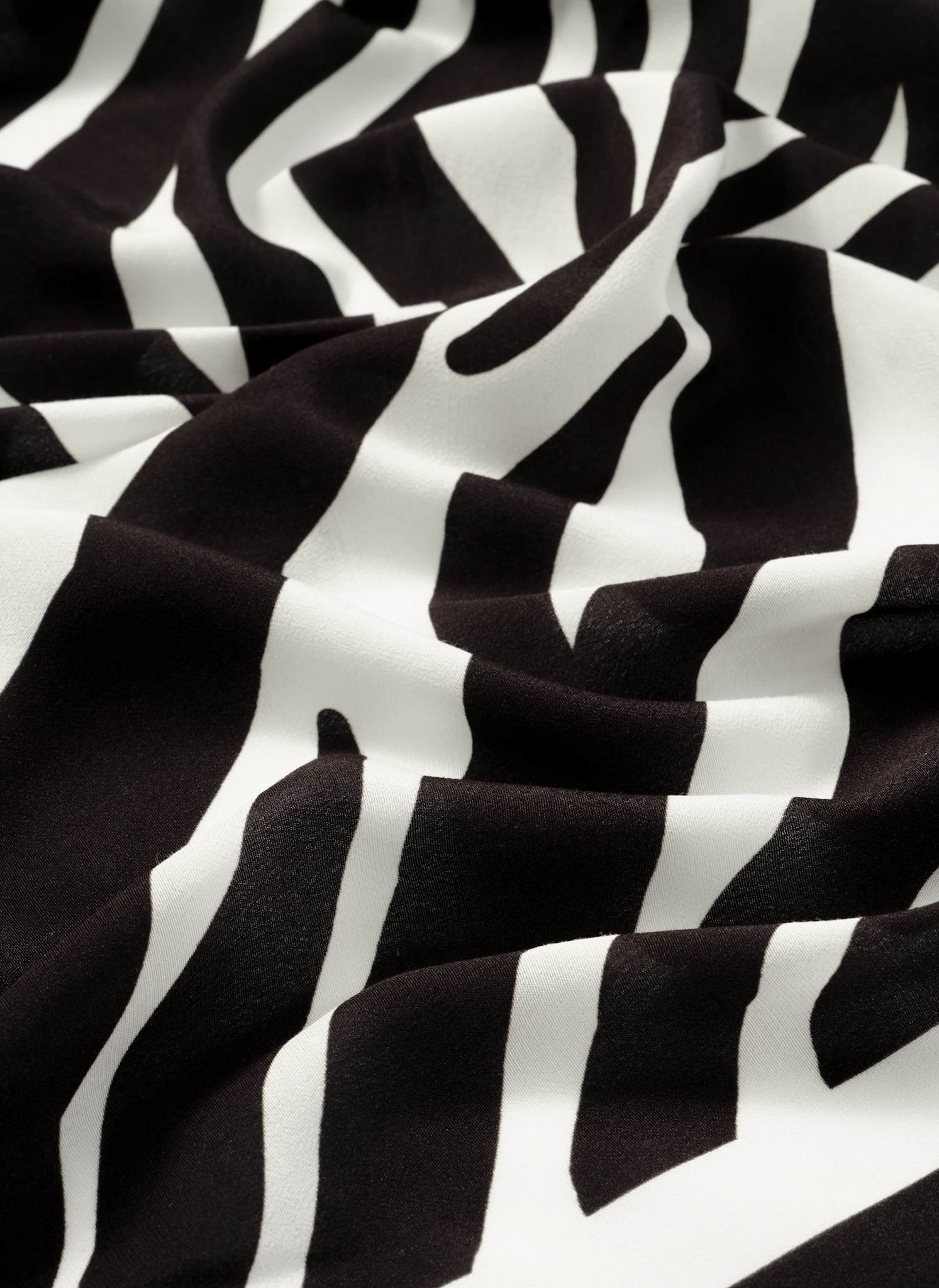 Zoe Zebra Print Satin Square Scarf - Image 6